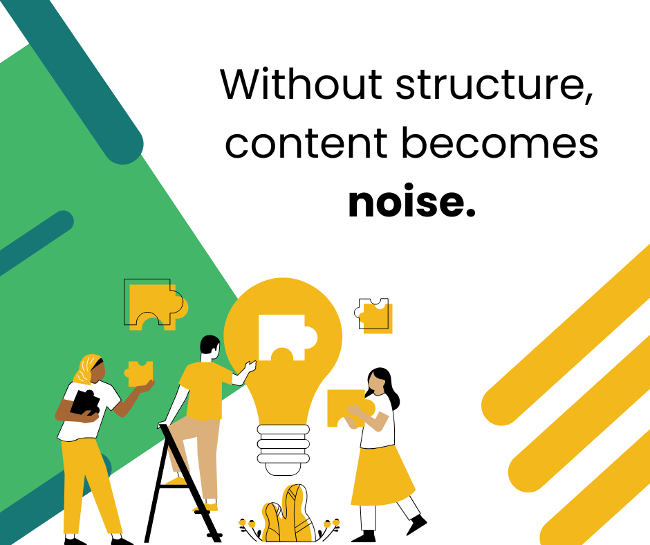 Without structure, content becomes noise.
